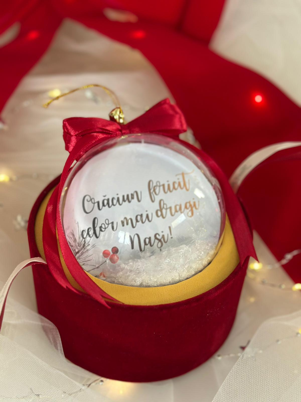 Glob personalizat cu poză și text pentru nași - imagine 9