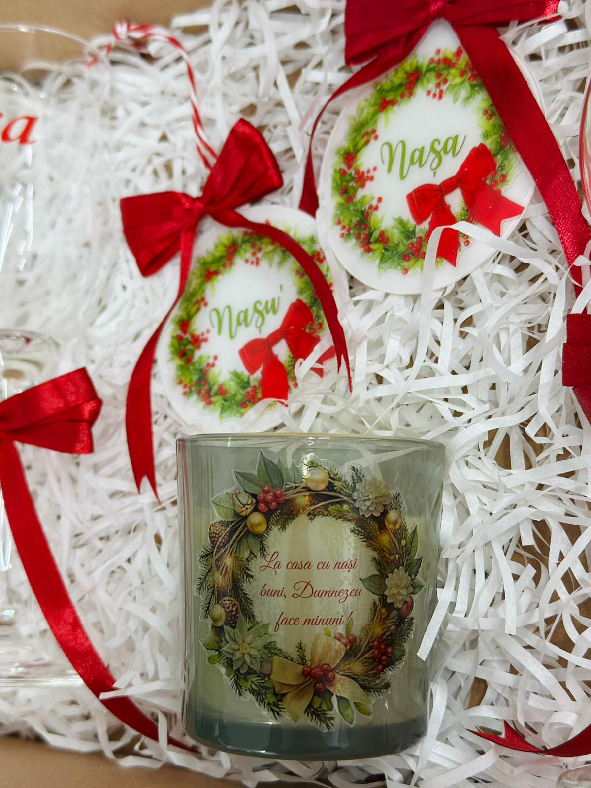 Set lumânare + globulețe personalizate - imagine 2